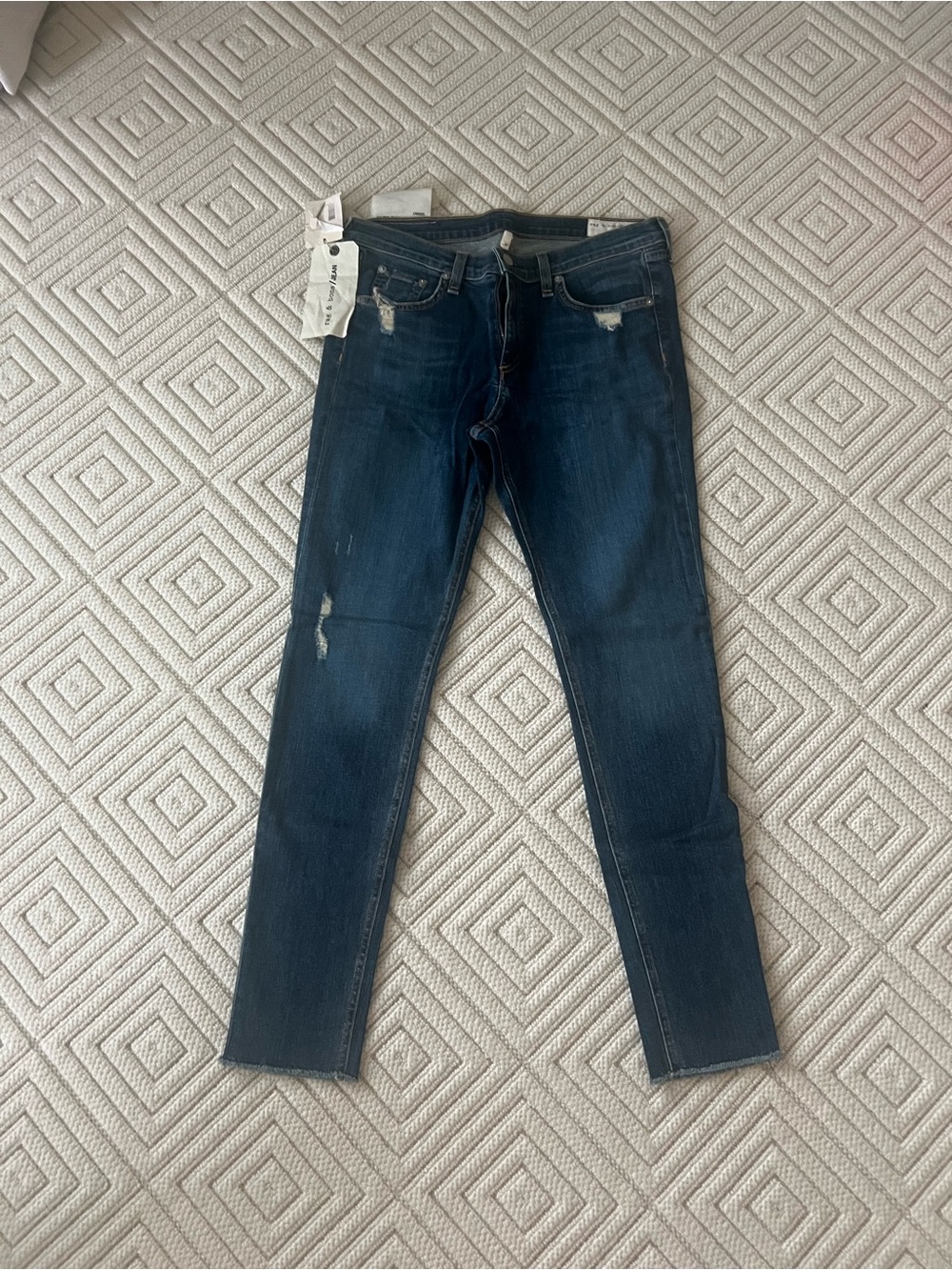 rag & bone Women's Dark Blue Skinny Jeans